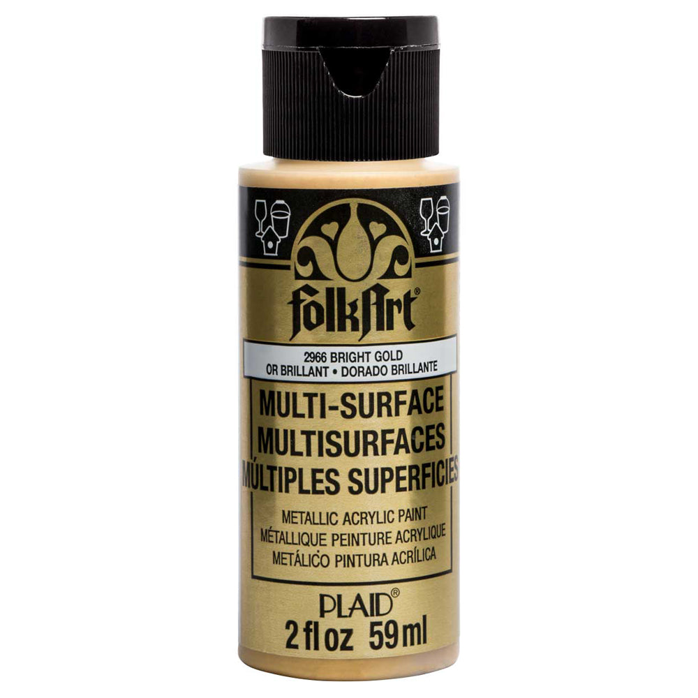 2oz FolkArt Multi Met Bright Gold – 59ml (2oz)