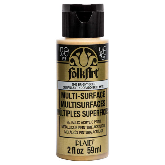 2oz FolkArt Multi Met Bright Gold – 59ml (2oz)