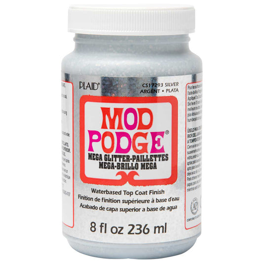 Mod Podge Mega Gltr Silver 8oz/237m – 237ml (8oz)