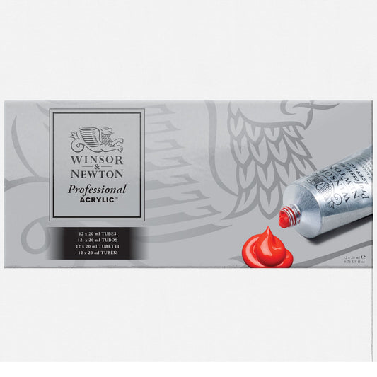 Winsor & Newton Tube Set 12 x 20ml - Professional Acrylic - Winsor & Newton at DRK Crafts