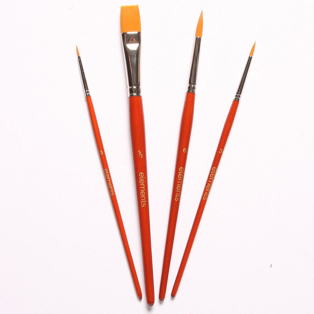 Elements Acrylic 4 SH Brush Plastic Wallet – Premium Artist Brush Set