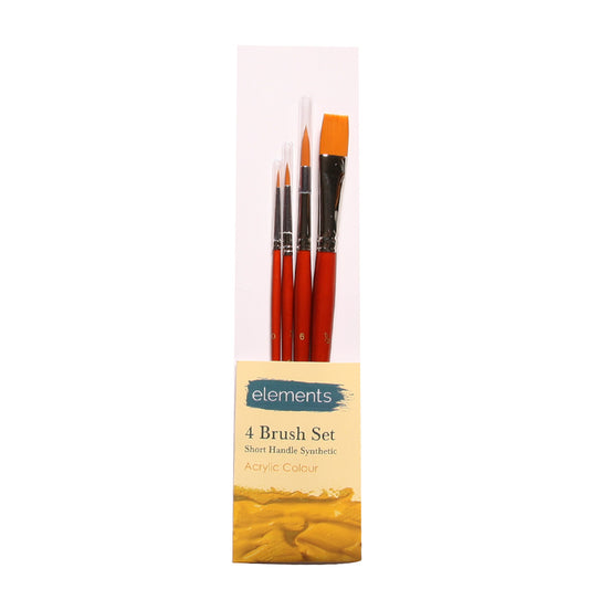 Elements Acrylic 4 SH Brush Plastic Wallet – Premium Artist Brush Set