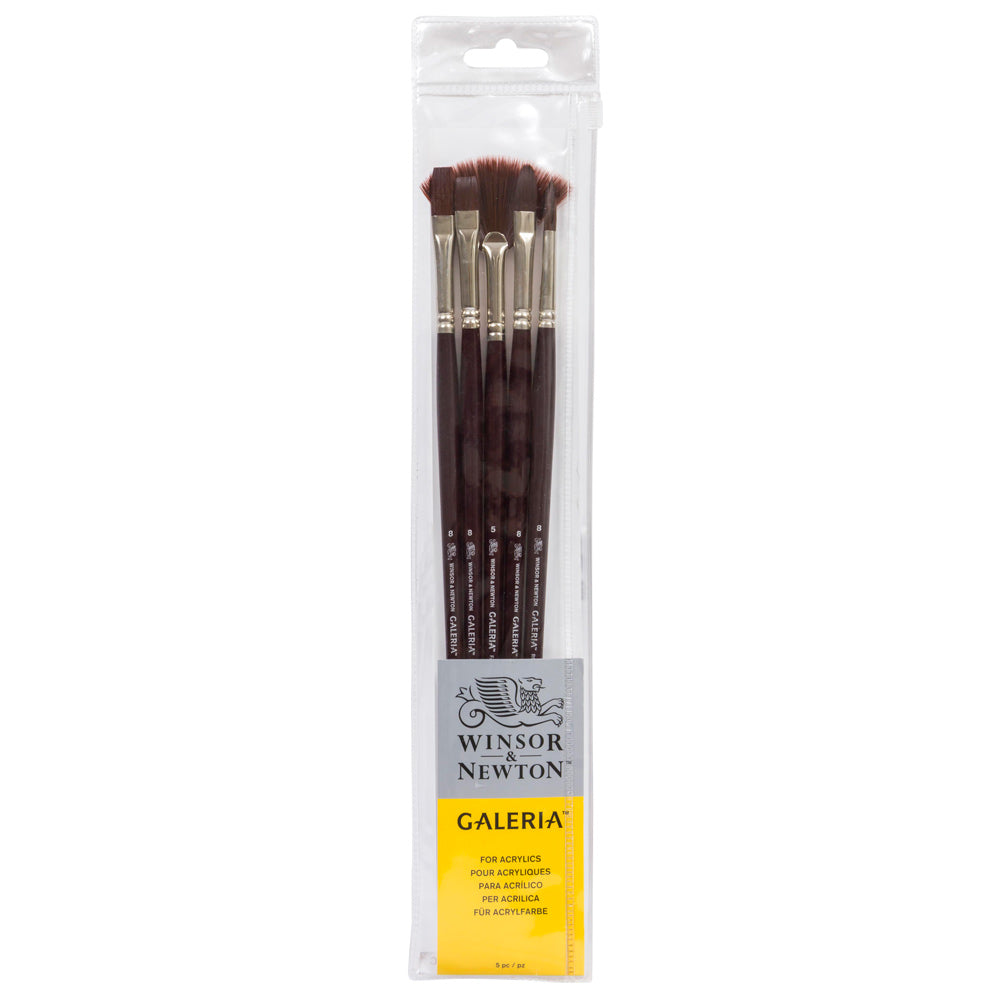 Winsor & Newton Galeria 5pk L/Handle (R8 SF8 Fn5 - Winsor & Newton at DRK Crafts