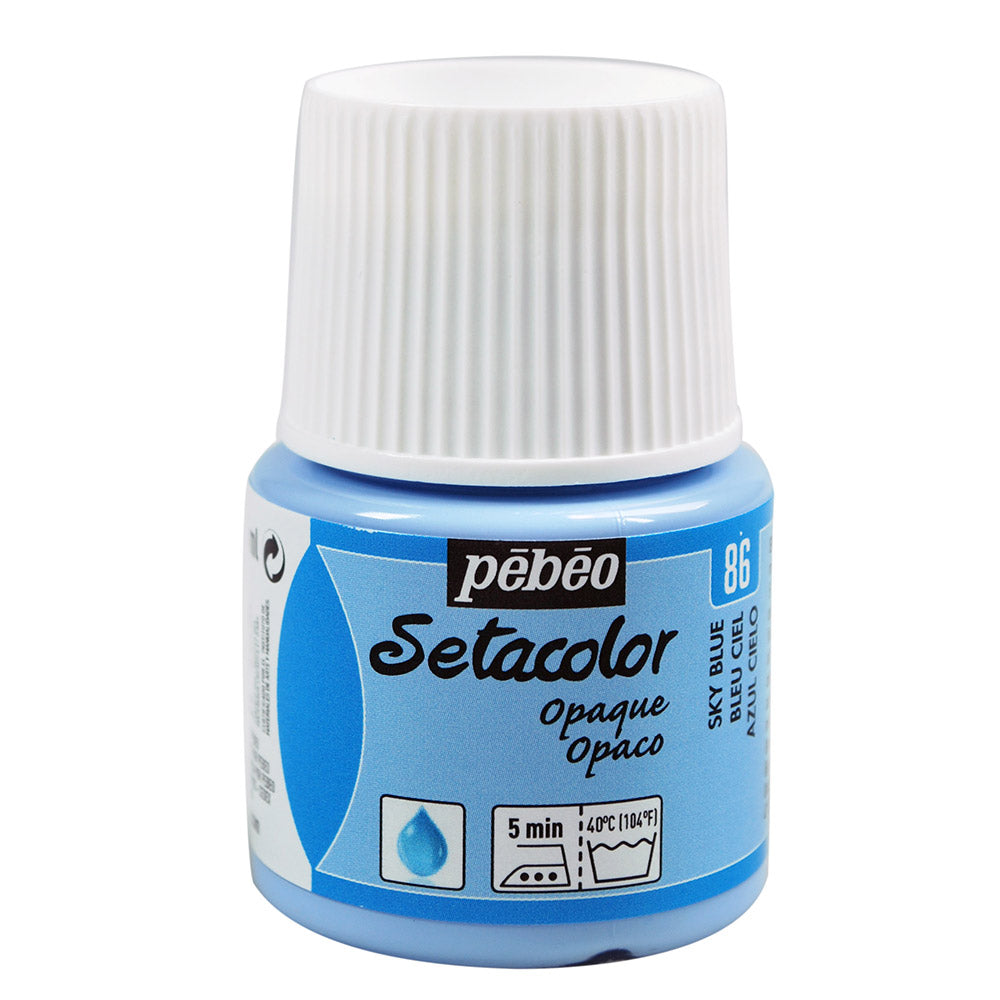 Pebeo Setacolour Opaque Matt - Sky Blue (45ml)