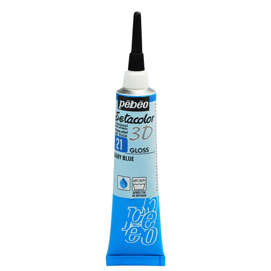 Pebeo Setacolour 3D Gloss Effect - Baby Blue (20ml)