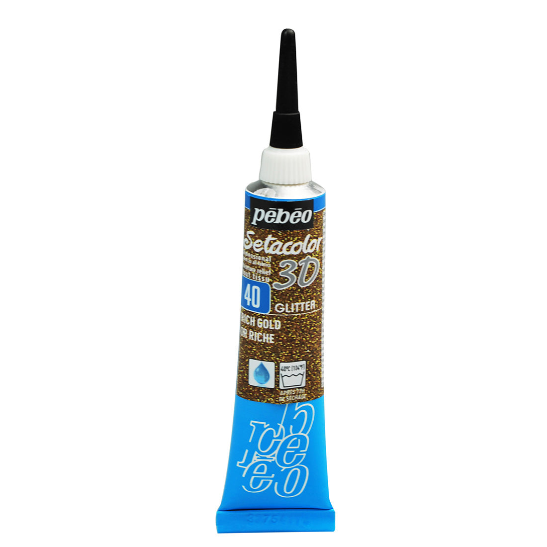 Pebeo Setacolour 3D Glitter Effect - Rich Gold (20ml)
