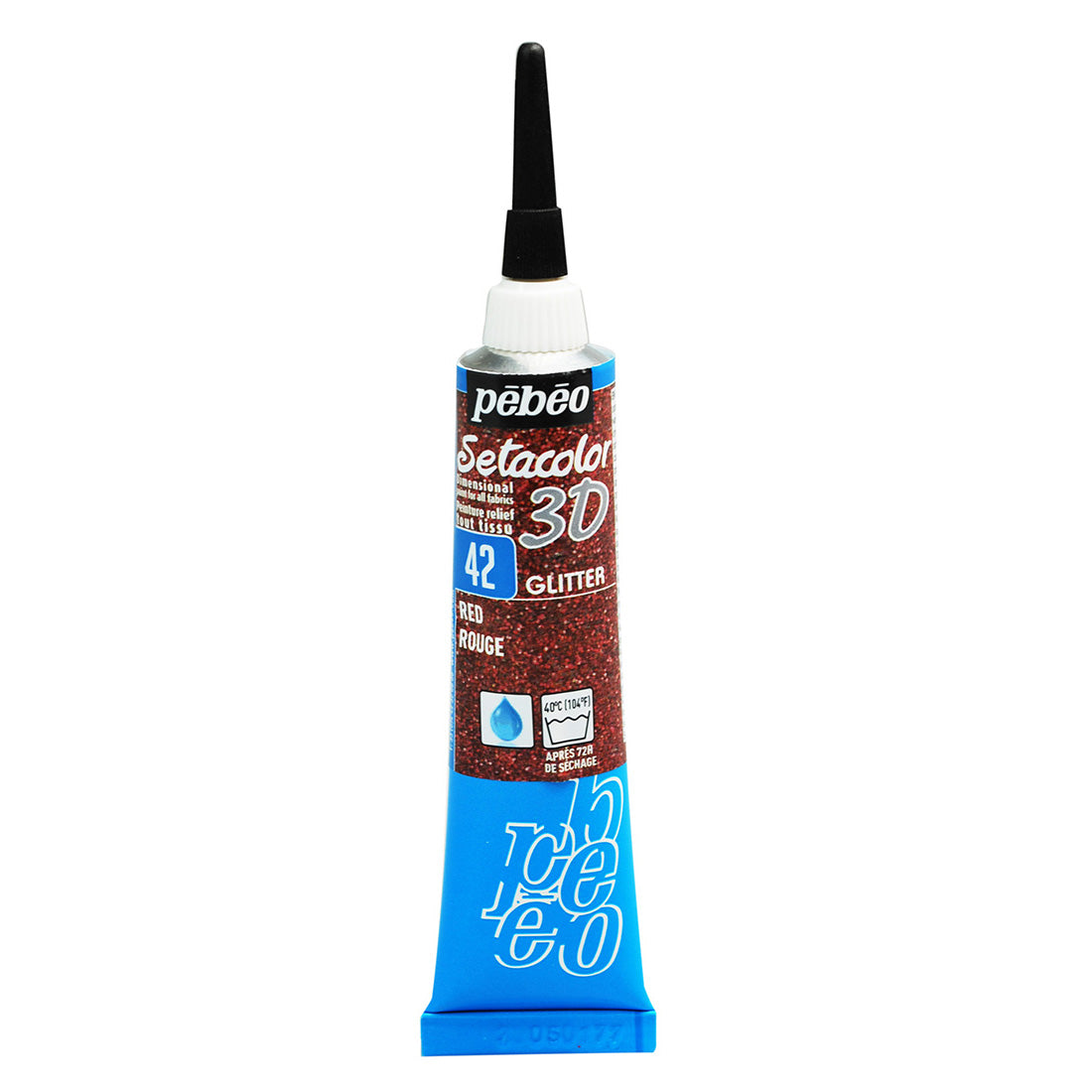 Pebeo Setacolour 3D Glitter Effect - Red (20ml)