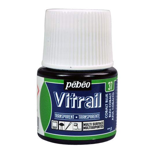 Pebeo Vitrail Transparent - Cobalt Blue (45ml)