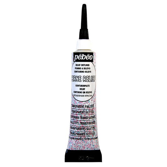 Pebeo Cerne Relief - Transparent Glitter (20ml)
