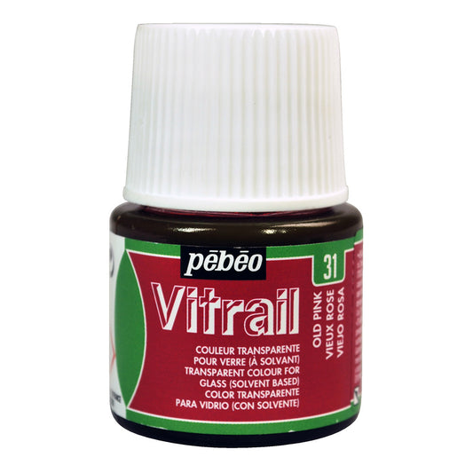 Pebeo Vitrail Transparent - Old Pink (45ml)
