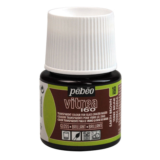 Pebeo Vitrea 160 Gloss - Earth Brown (45ml)