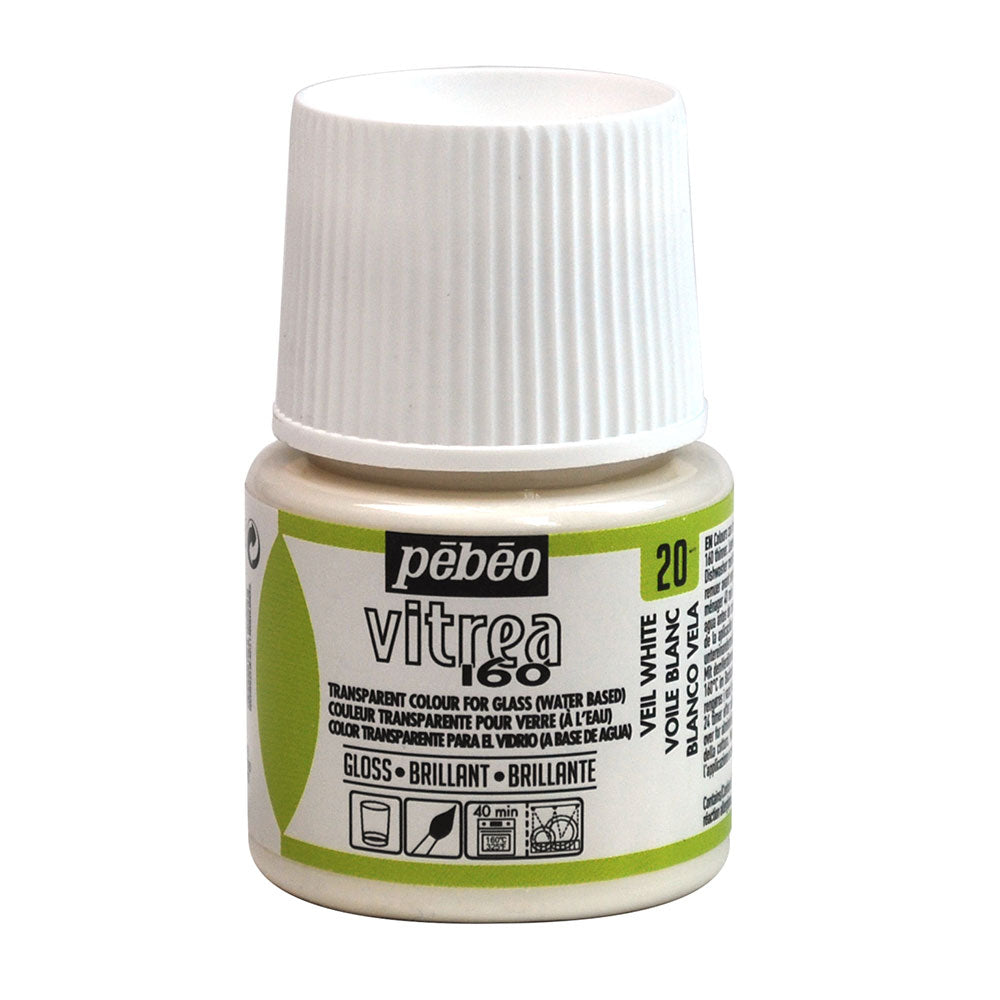Pebeo Vitrea 160 Gloss - Veil White (45ml)