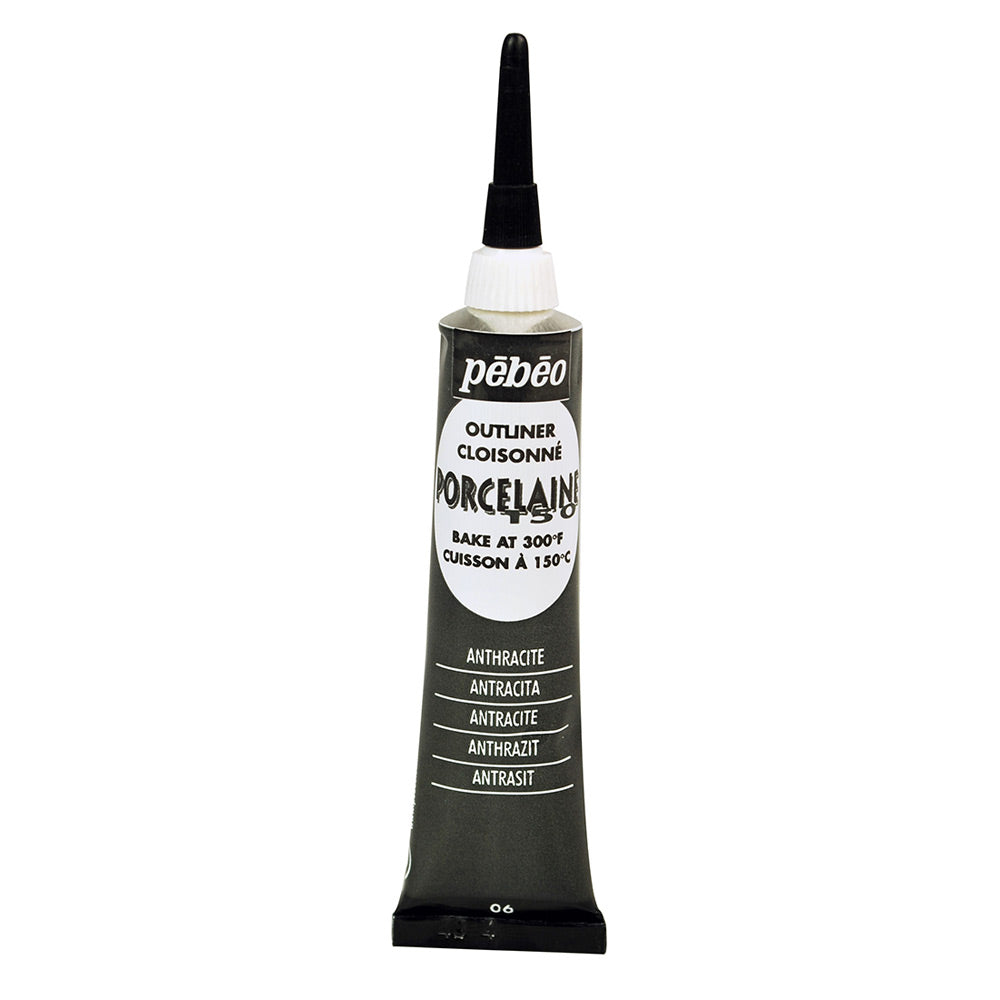 Pebeo Porcelaine 150 Outliner Anthracite Black (20ml)