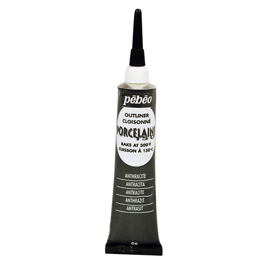 Pebeo Porcelaine 150 Outliner Anthracite Black (20ml)