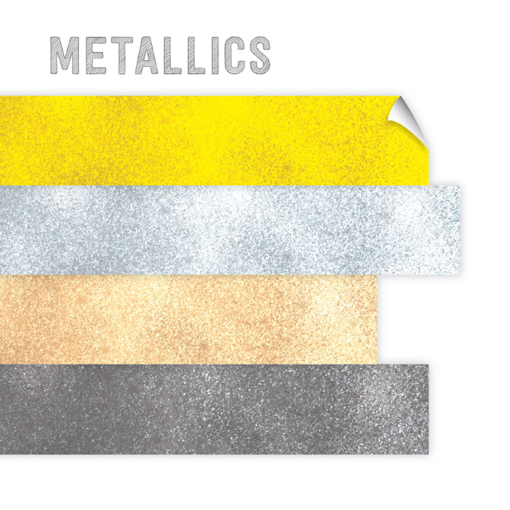 Dovecraft Dovecraft A5 Adhesive Glitter - 12 Sheets - Metallic