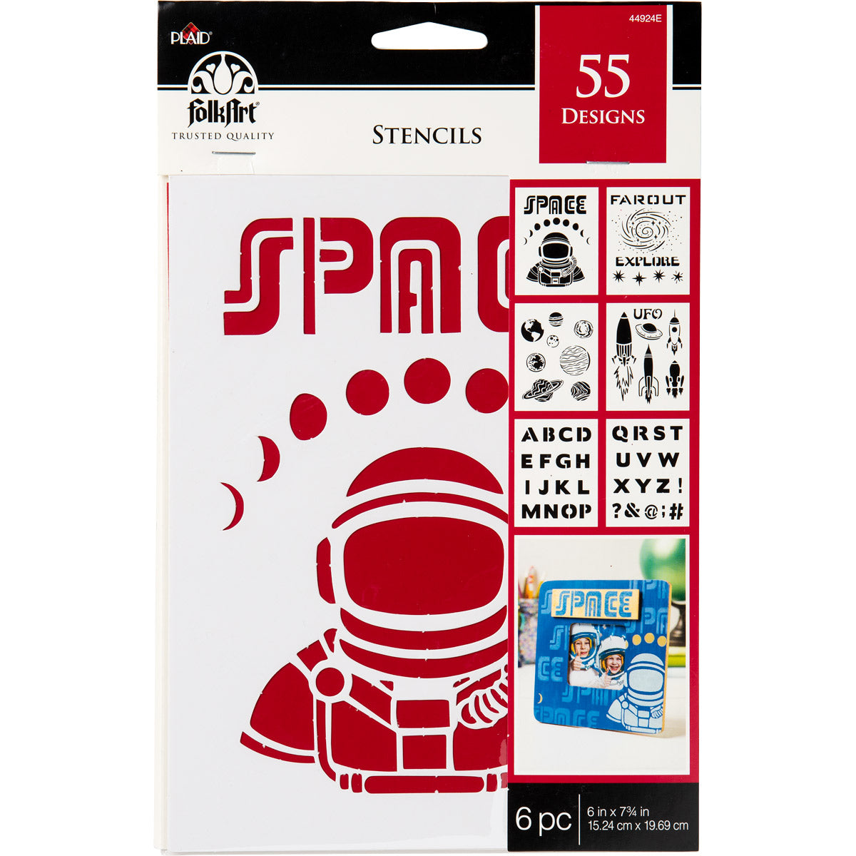 FolkArt Stencil – Space Theme Value Pack – 6" x 7.75"