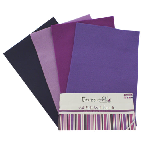 Dovecraft Dovecraft A4 Felt - Purples