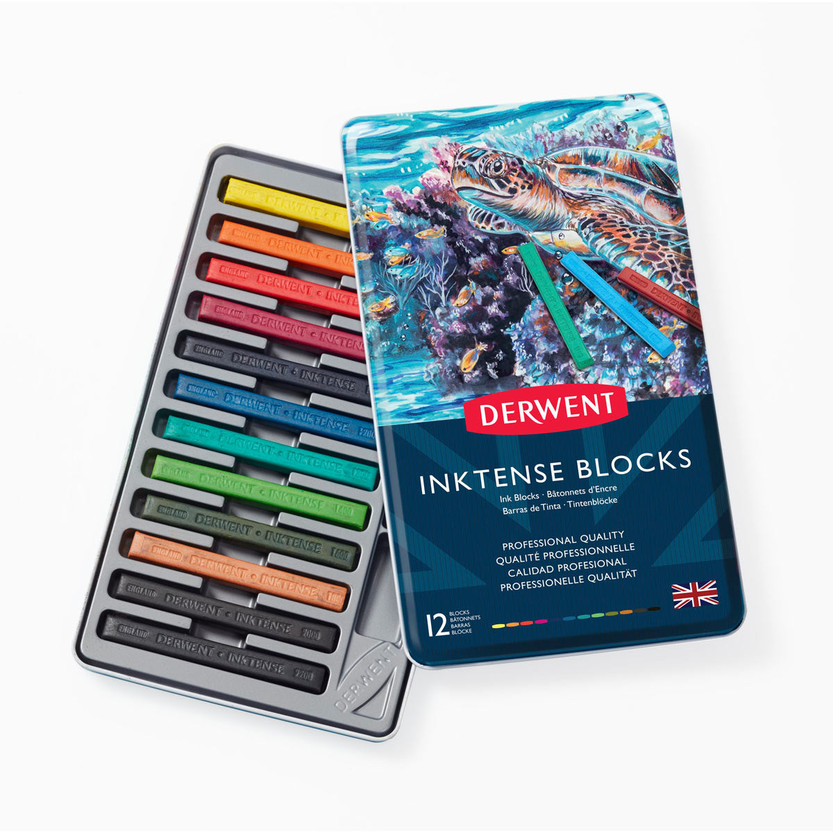 Derwent Inktense Block Tin Of 12