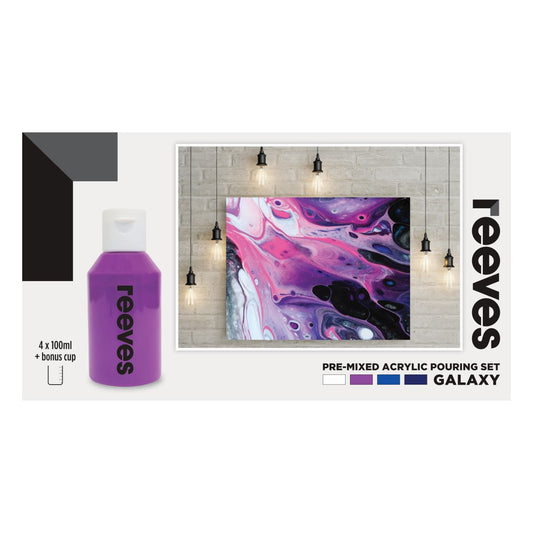 Reeves 4 x 100ml Pouring Set Galaxy