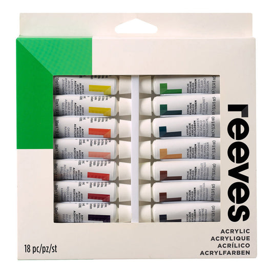 Reeves Fine Acrylic Paint Hang Pk 18x12ml