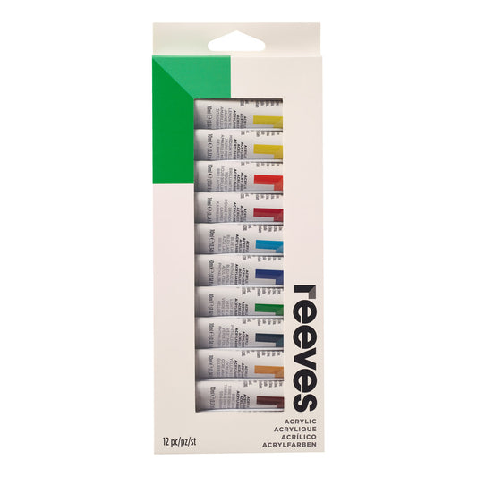 Reeves Fine Acrylic Paint Hang Pk 12 x 12ml