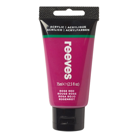 Reeves Fine Acrylic 75ml - Rose Red