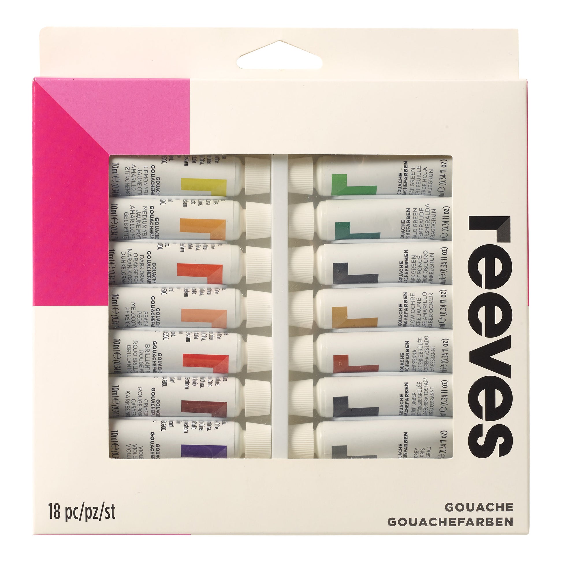 Reeves Fine Gouache Hang Pack 18 x 12ml