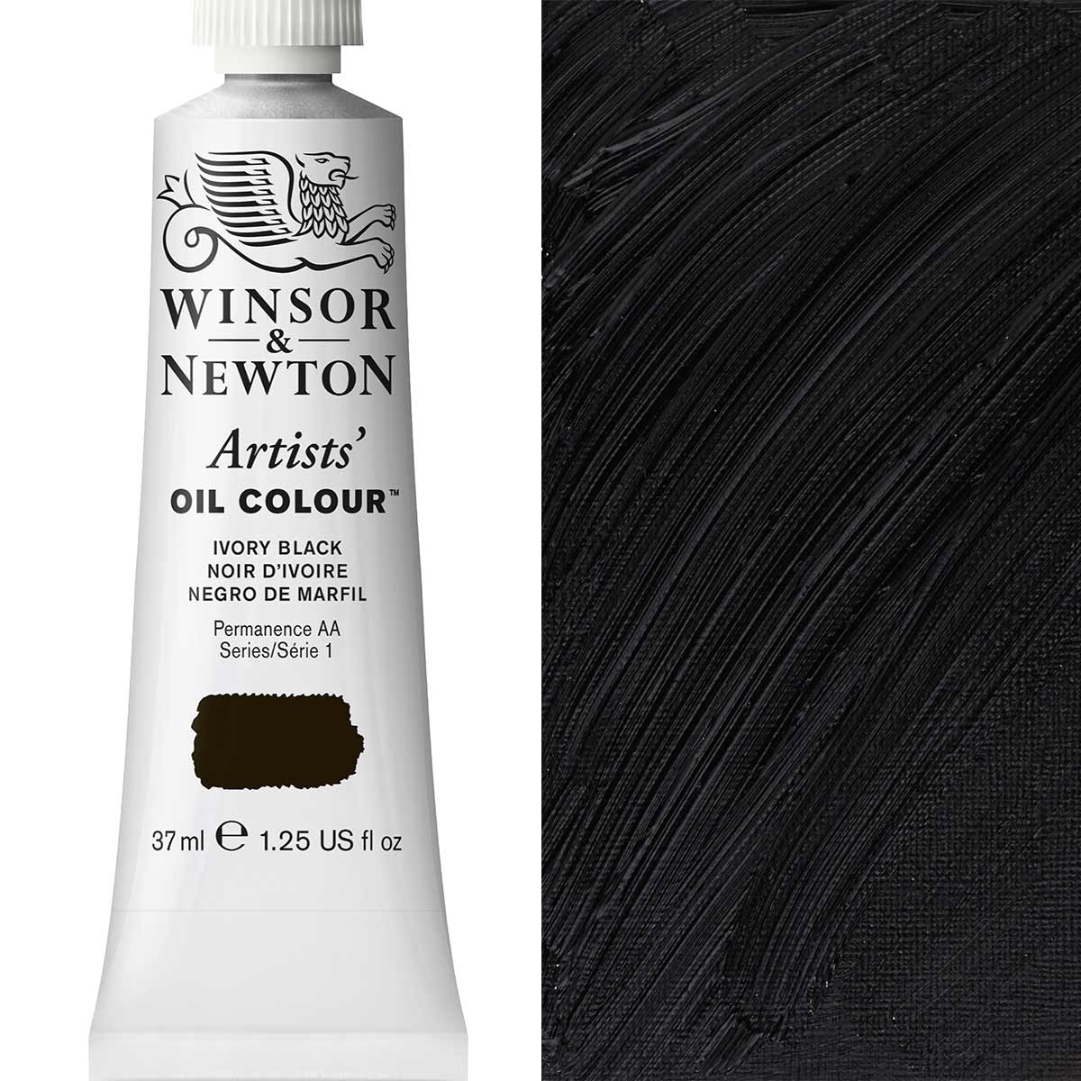 Winsor & Newton Artists' Oil Colour 37ml Ivory Black - Winsor & Newton at DRK Crafts