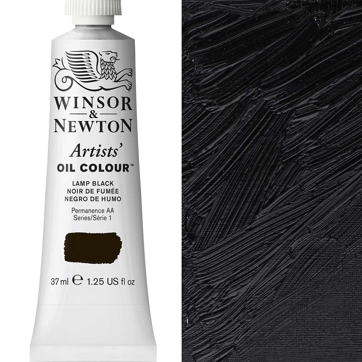 Winsor & Newton Artists' Oil Colour 37ml Lamp Black - Winsor & Newton at DRK Crafts