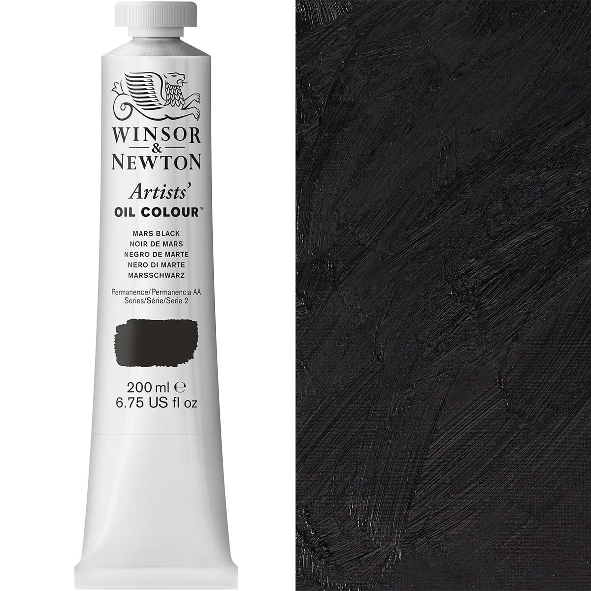 Winsor & Newton Artists' Oil Colour 200ml Mars Black - Winsor & Newton at DRK Crafts
