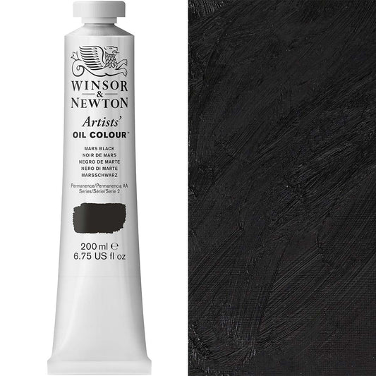 Winsor & Newton Artists' Oil Colour 200ml Mars Black - Winsor & Newton at DRK Crafts