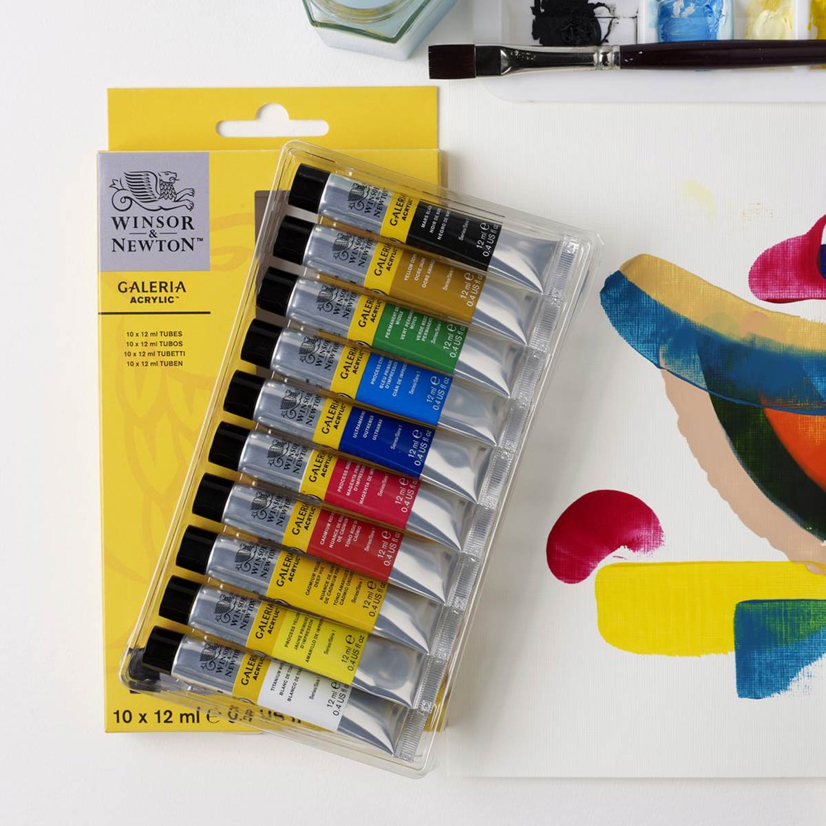 Winsor & Newton Galeria 10 x 12ml Set - Winsor & Newton at DRK Crafts