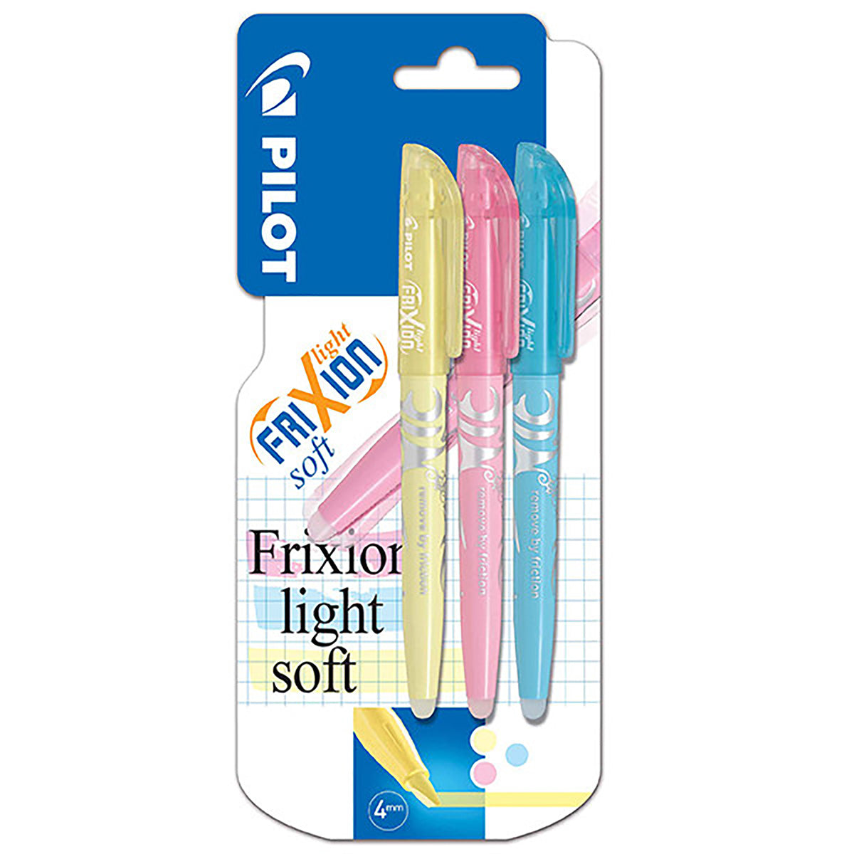 Pilot Frixion Light Soft Erasable Highlighter Triple Pack Yellow/