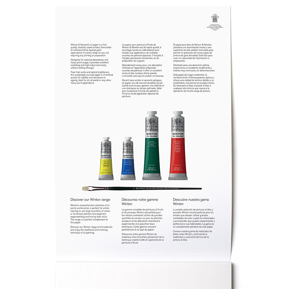 Winsor & Newton Oil Pad A3 230gsm - Winsor & Newton at DRK Crafts