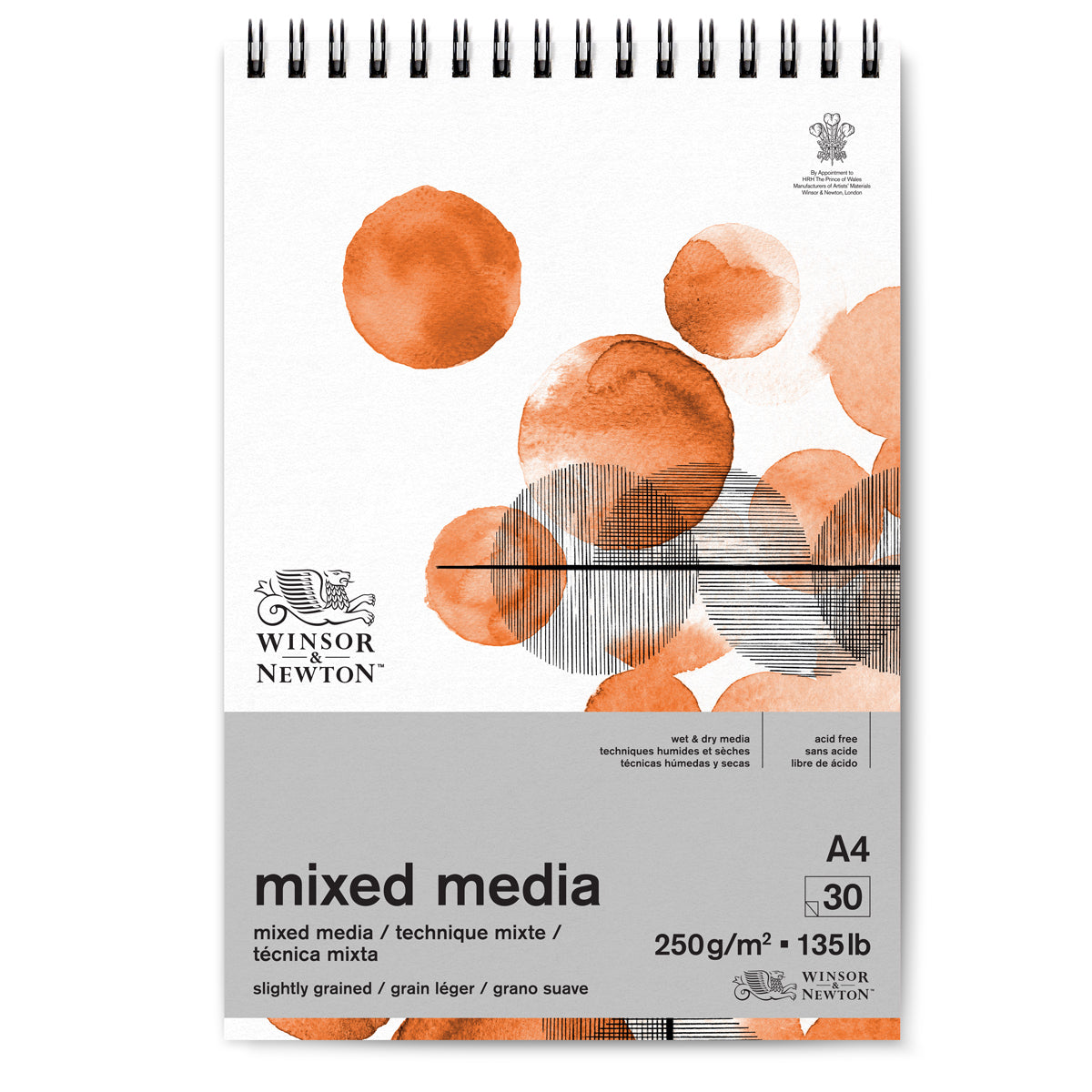 Winsor & Newton Mixed Media Pad Spiral A4 30S - Winsor & Newton at DRK Crafts
