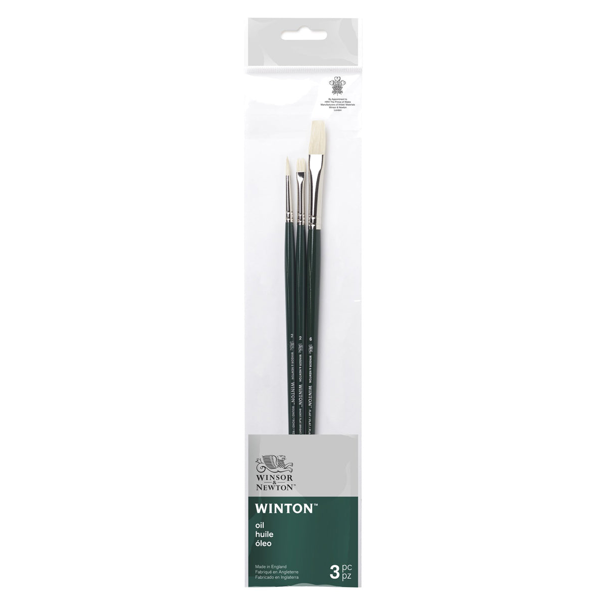 Winsor & Newton Winton Brush Long Handle V2 - Set of 3 - Winsor & Newton at DRK Crafts