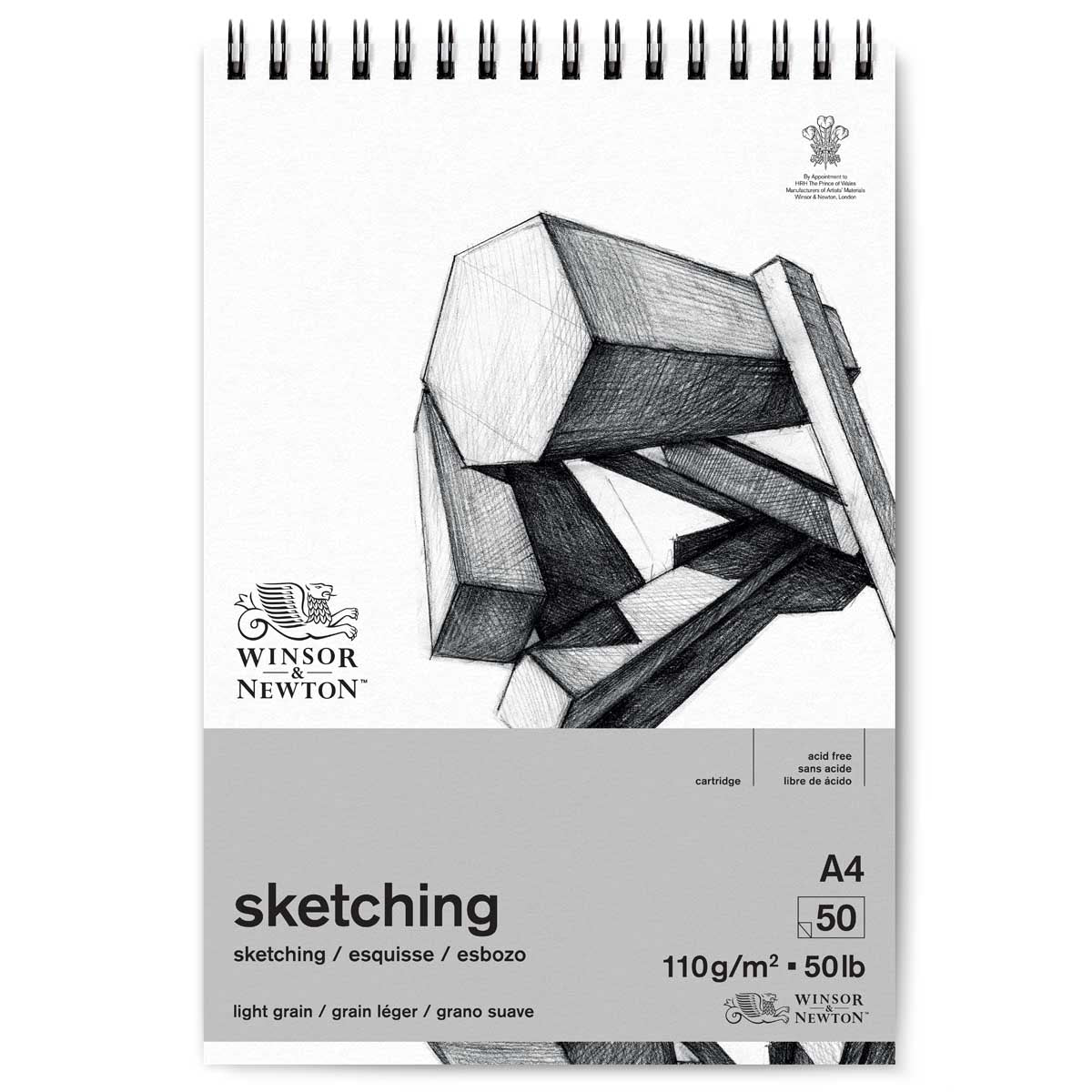 Winsor & Newton Cartridge Pad Sketching Pad 110gsm - A4 Spiral - Winsor & Newton at DRK Crafts