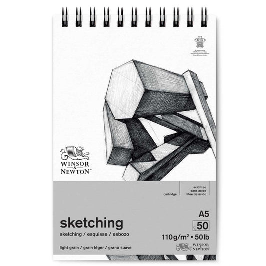 Winsor & Newton Cartridge Pad Sketching Pad 110gsm - A5 Spiral - Winsor & Newton at DRK Crafts