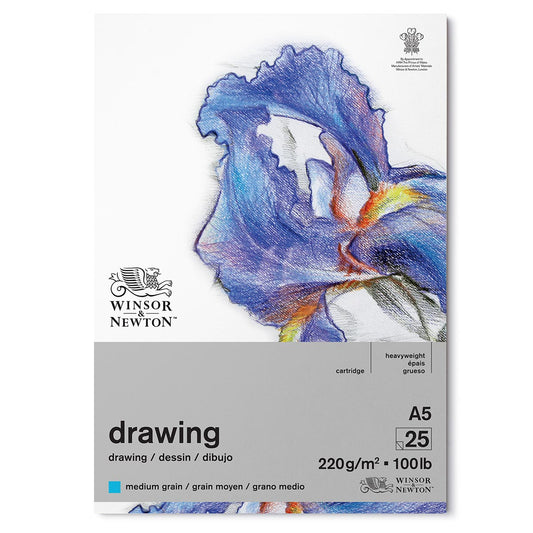 Winsor & Newton Medium Grain Cartridge Pad 220gsm - A5 Gummed - Winsor & Newton at DRK Crafts