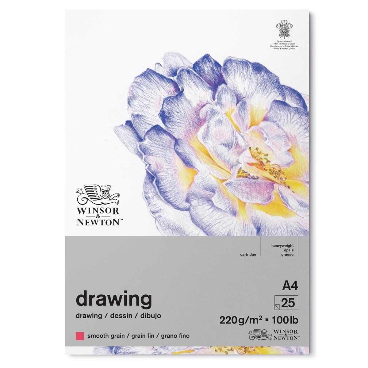 Winsor & Newton Drawing Pad Smooth 220g A4 25S - Winsor & Newton at DRK Crafts