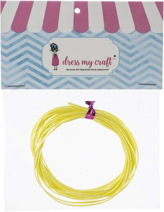 Dress My Crafts Satin Ribbon Twine 3m-Yellow