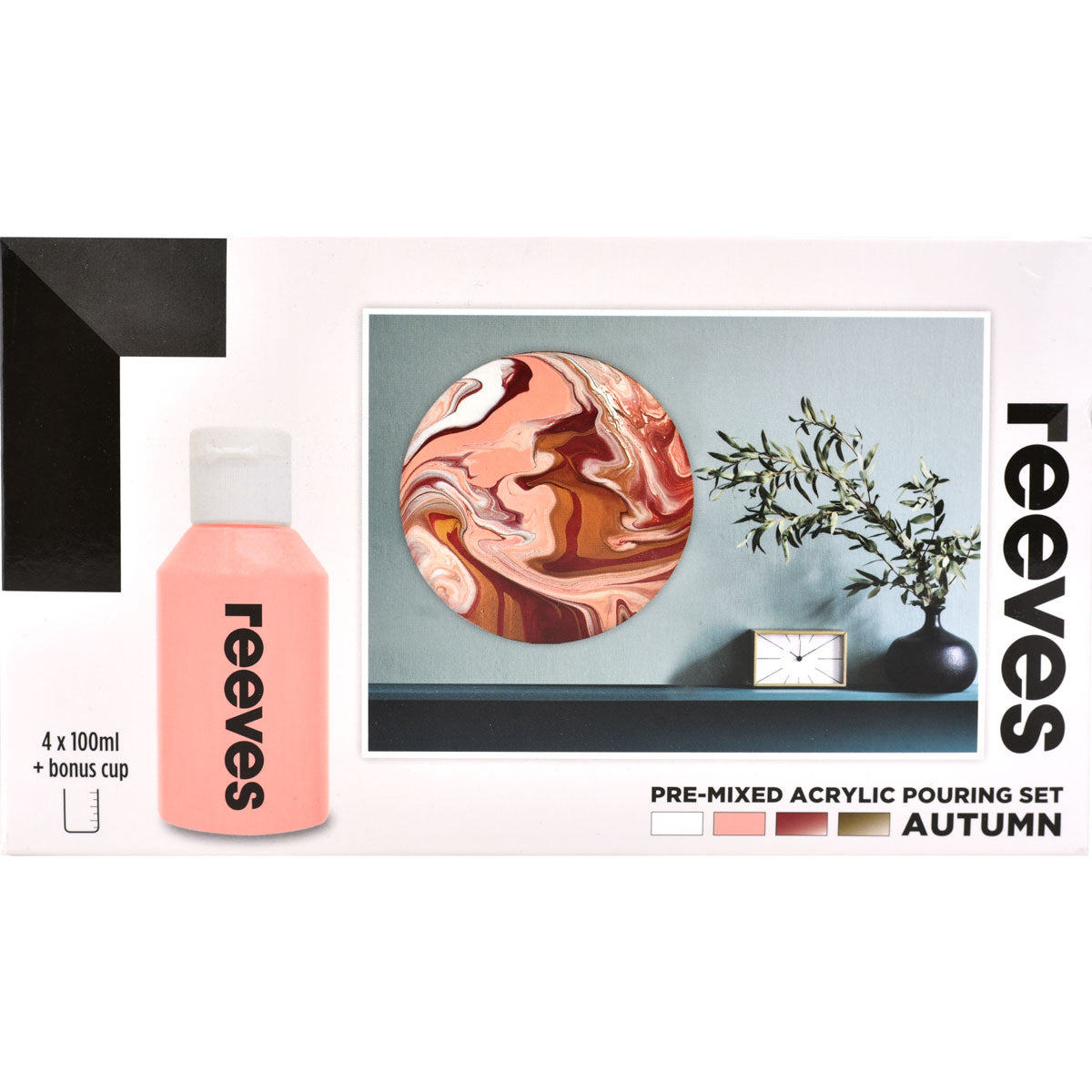 Reeves 4 x 100ml Pouring Set Autumn