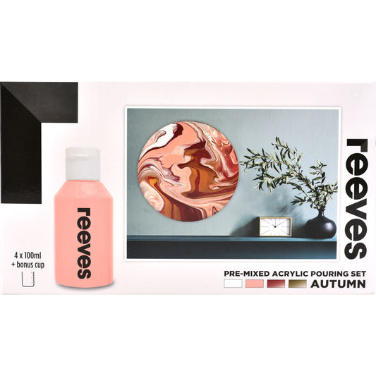 Reeves 4 x 100ml Pouring Set Autumn