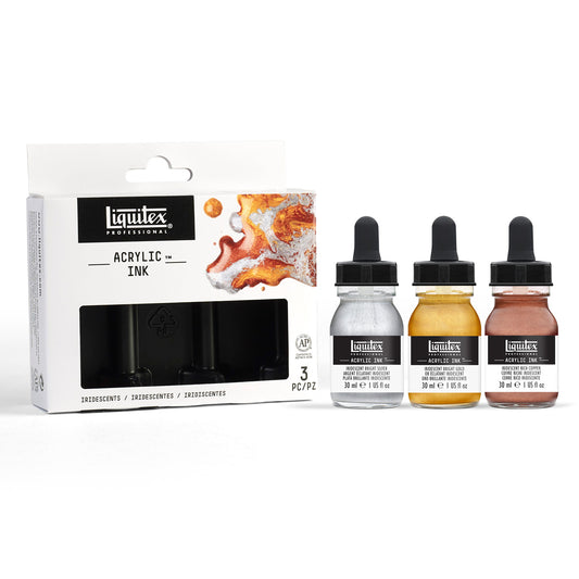 Liquitex Pro Professional Acrylic Ink Set Of 3 x 30ml Iridescent