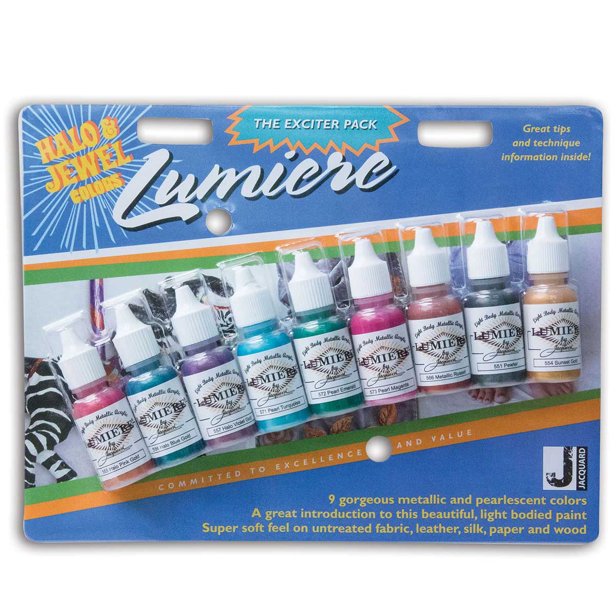 Jacquard Lumiere Halo and Jewel Fabric Paint Exciter Pack - Fabric Paint by Jacquard