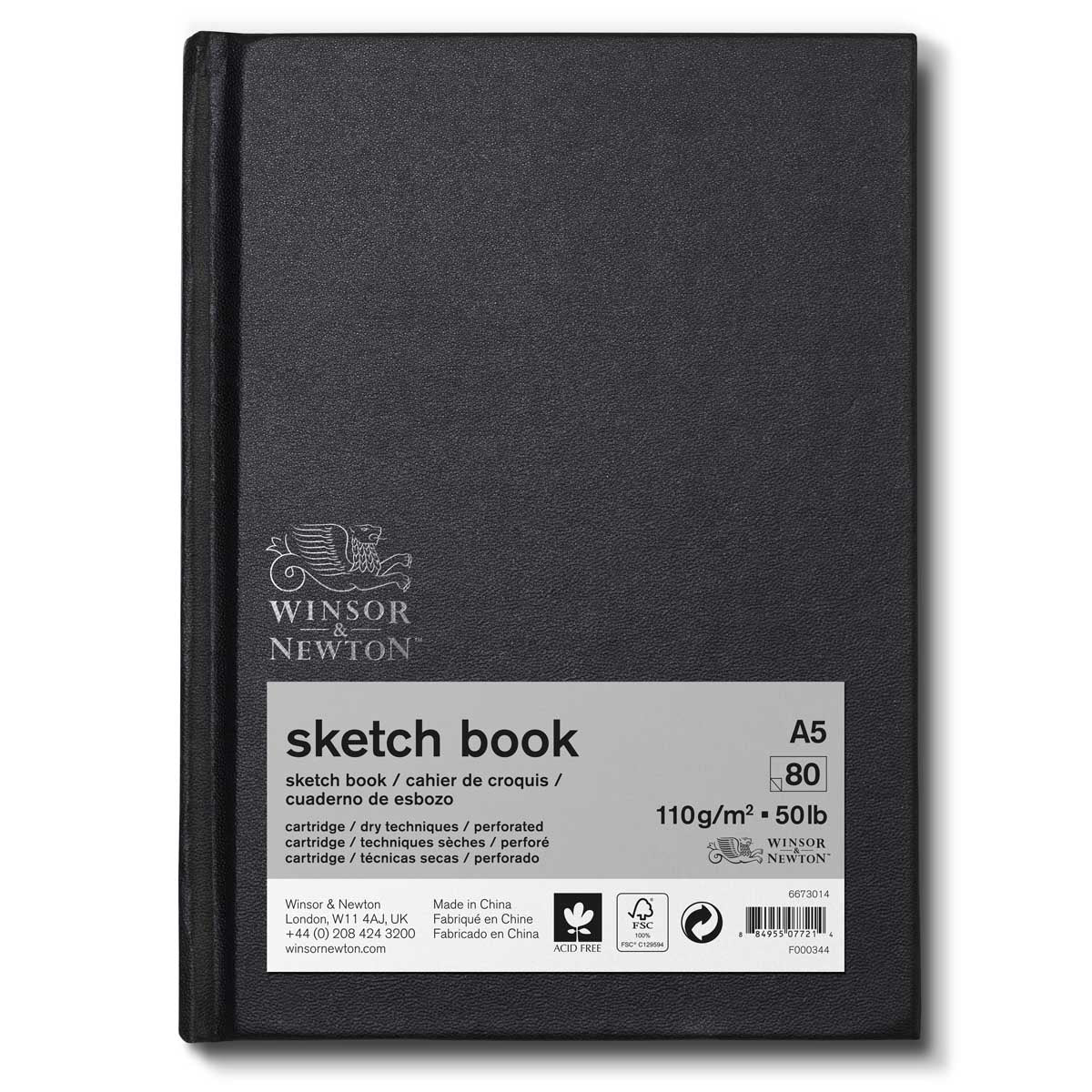 Winsor & Newton Hardback Sketch Book 110gsm - A5 Bound - Winsor & Newton at DRK Crafts