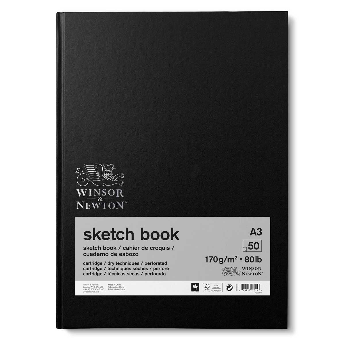 Winsor & Newton Hardback Sketch Book 170gsm - A3 Bound - Winsor & Newton at DRK Crafts
