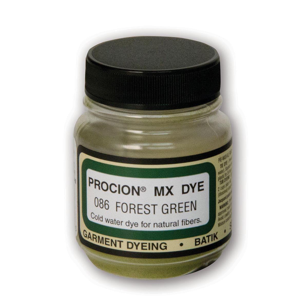 Jacquard Procion MX Cold Water Fabric Dye – Forest Green – 2/3oz - Fabric Dye by Jacquard