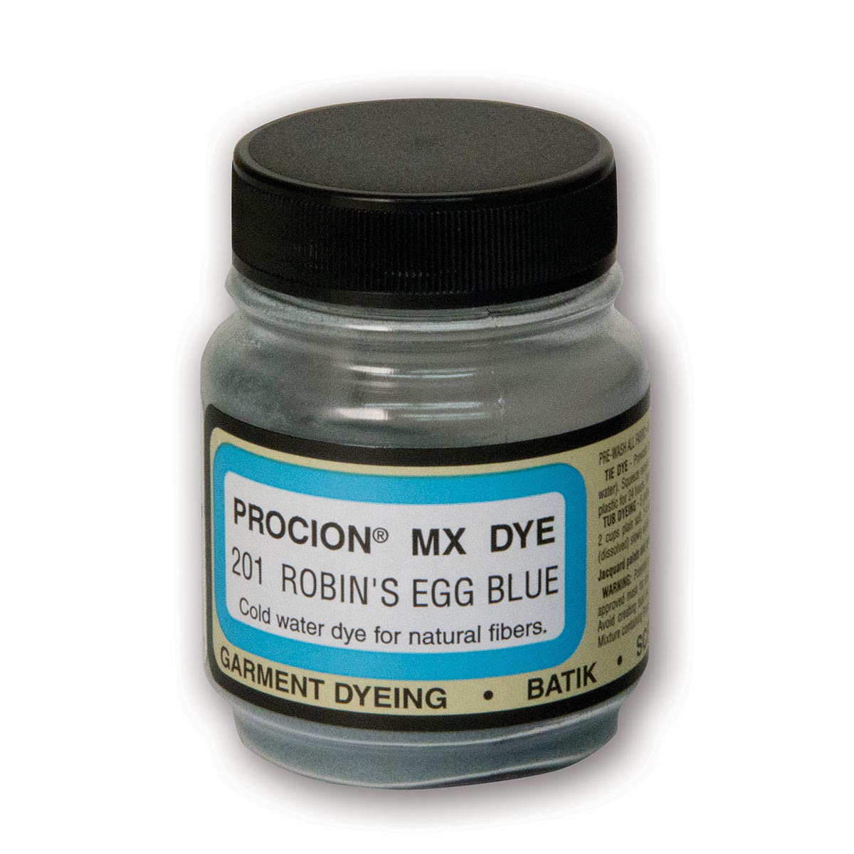 Jacquard Procion MX Cold Water Fabric Dye – Robin's Egg Blue – 2/3oz - Fabric Dye by Jacquard