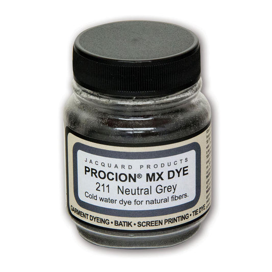 Jacquard Procion MX 2/3oz - Neutral Grey 211 - Pigments & Powders from Jacquard at DRK Crafts